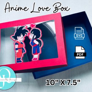 BOX GOKU/ DIGITAL FILE / SVG / PDF / Cricut, Cameo, Scan cut/ valentines / fathers day / birthday / CAJA GOKU Y NOVIA
