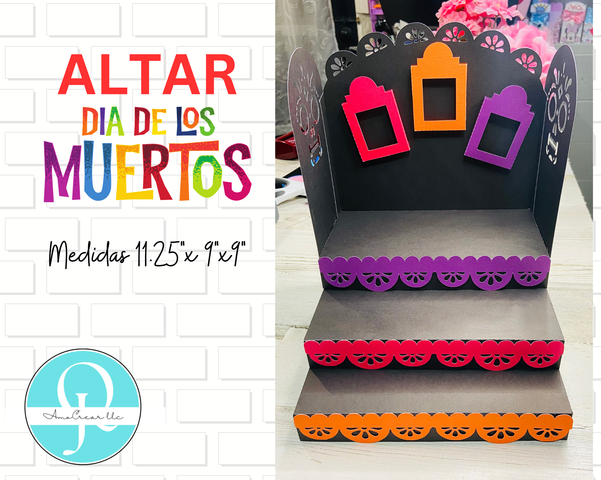 Altar Dia de Muertos archivo de corte SVG / Studio / PDF / Cricut / Studio / Scan cut / etc fácil de cortar