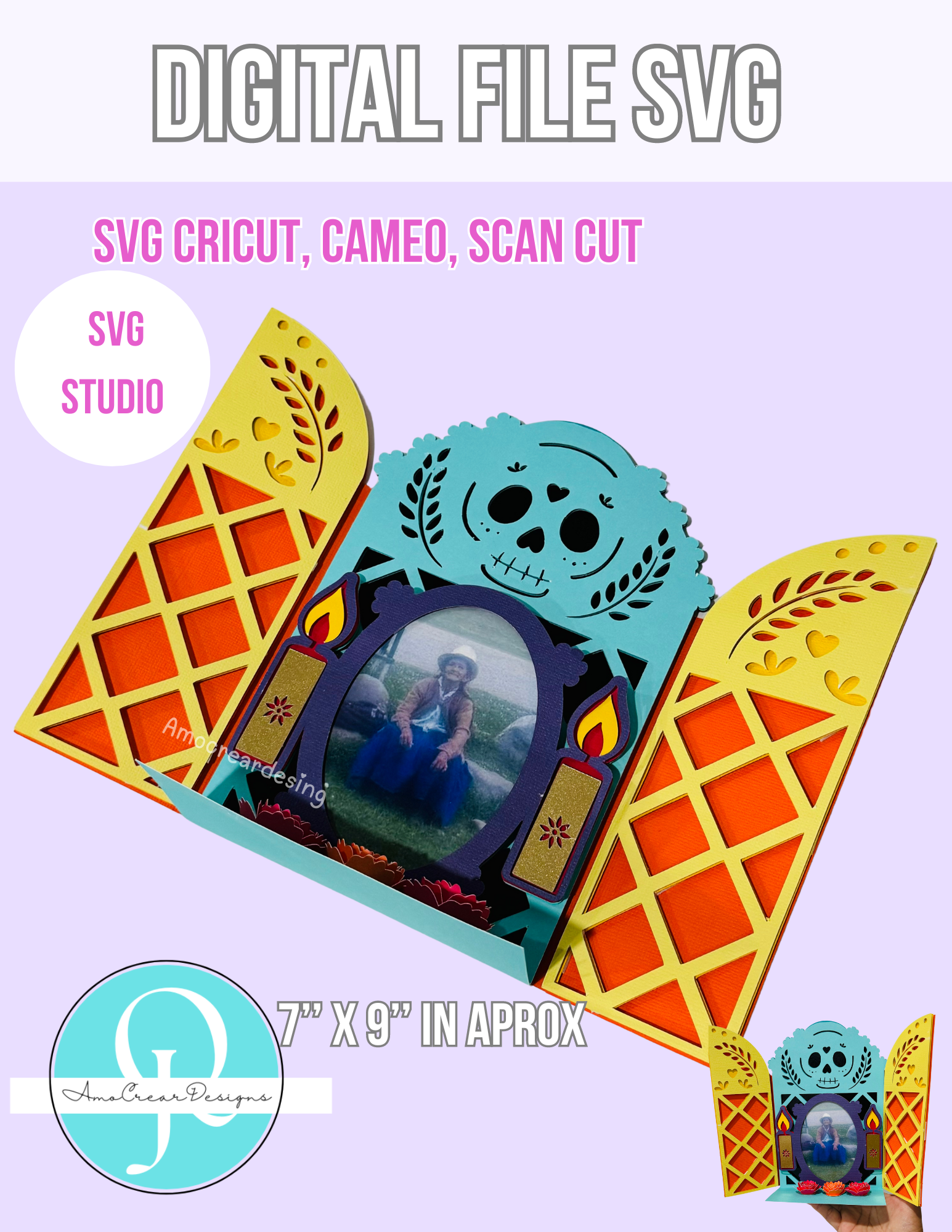 Altar Dia De Muertos / frame / photo / desk / SVG / STUDIO / Cricut, Cameo, Scancut / digital file