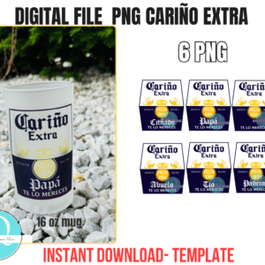 CARIÑO EXTRA PAQUETE DE 6 PNG CERVEZA CORONA / DIGITAL FILE / FATHERS DAY