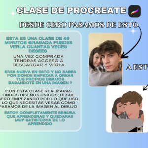 PROCREATE CLASE / APRENDE A USAR PROCREATE / COMO PASAR DE UNA FOTO A UN LINDO RECUERDO ILUSTRADO PERSONALIZADO / CLASE GRABADA
