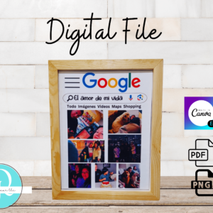 Buscando el amor de mi vida en Google Png / Pdf / Canva edit free / valentines / dia del padre / cumpleaños