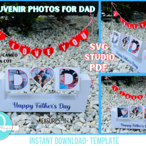 Dad Memorias / Fathers Day / recuerdo con fotografias / SVG / STUDIO / PDF / archivo de corte Cricut, Cameo, Scancut,