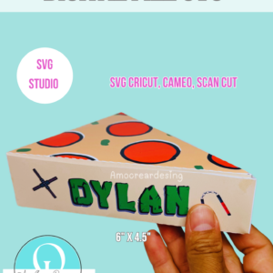 PIZZA BOX SVG/ STUDIO / PDF/ Cricut, Cameo, Scan cut / BIRTHDAY