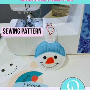 SNOW MEN FACE ORNAMENT / CHRISTMAS / PDF / SEW PATTERNS / DIGITAL FILE