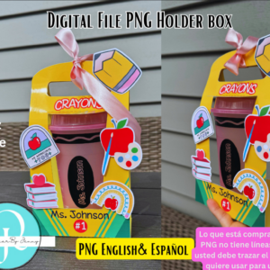PNG Holder Cup Teachers/ maestros / English Crayons / Español Crayola / Stickers decorativos/ Para vaso  de 16 oz