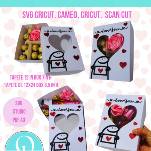 FLORK BOX / CAJA DE FLORK / SVG / STUDIO / PDF A3 / DIGITAL FILE / VALENTINES