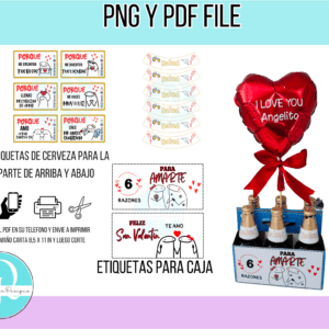 ETIQUETAS DE CERVEZA MODELO / PDF / PNG / DIGITAL FILE