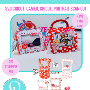 PORTA TAZAS VALENTINES DAY / TAZAS 11 oz / SVG / STUDIO / PDF / PNG / 4 SVG CON LOS DIFERENTES DISEÑOS DE CORTE / DIGITAL FILE / Cricut, Cameo, Scancut, Portrait