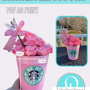 Vaso Starbucks/ CUP BE MY VALENTINES / SVG / STUDIO /CRICUT / CAMEO / SCANCUT / PDF A3 / PNG LOGO / DIGITAL FILE