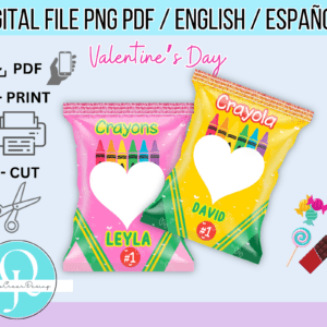 CHIPS BAGS teachers day / 2 PNG 2 PDF EN ENGLISH / 2 PNG 2 PDF ESPAÑOL 2 COLORES PINK AND YELLON DIGITAL FILE