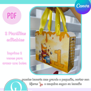 BOLSA BOUTIQUE / BOUTIQUE BAG /EDITABLE EN CANVA GRATIS O PAGA / INCLUYE DOS EDITABLES Y DISEÑOS YA HECHOS GRATIS / DIGITAL FILE