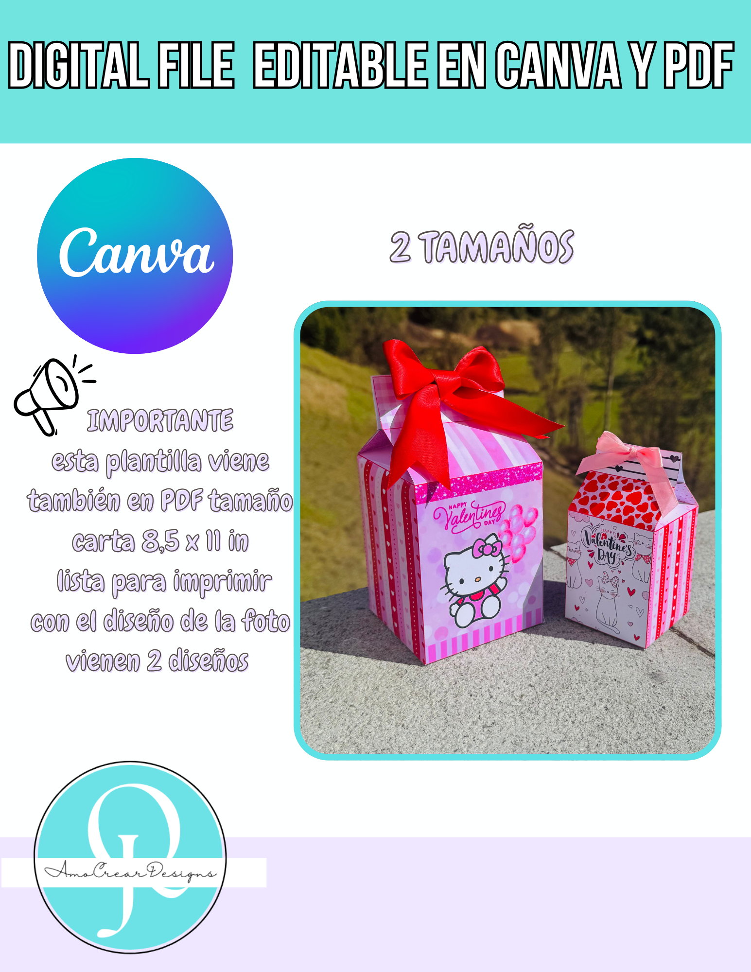 MILK BOX / EDITABLE EN CANVA / DISEÑOS LISTOS EN PDF TAMBIEN / DIGITAL FILE /